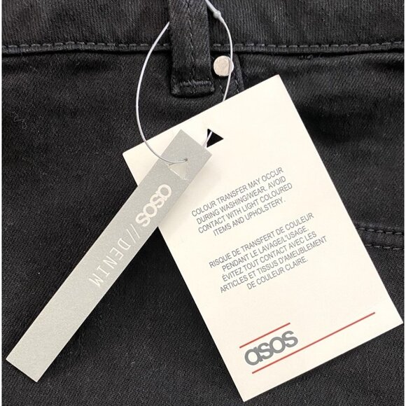 ASOS Womens Curvy‎ Black Skinny Tapered Jeans Plus Size US 24 Stretch Casual - Picture 3 of 6
